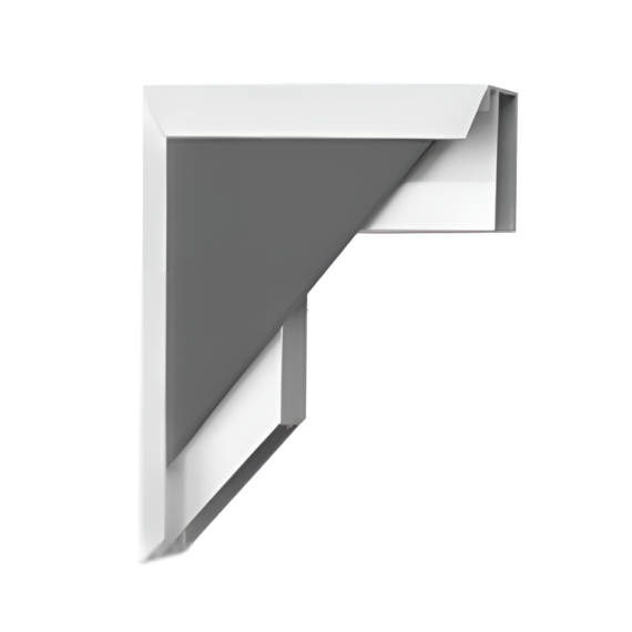 Perfil Vitrina Tirador/Jaladera Ceja C8 Aluminio Plata Mate Cuadro Grande 44.8 x 21 x 5.3mm C8 Tira 3ml Precio por ml