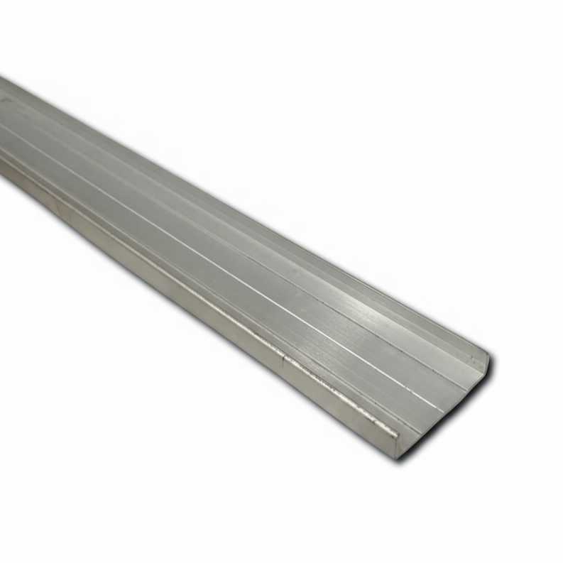 Perfil para cubierta de madera Aluminio Plata Mate Medidas: 60x55x14mm Tira 3ml Precio por ml - Image 2