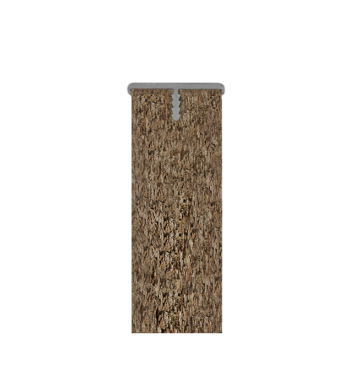 Perfil perimetral 16C3C3 Aluminio Plata Mate Medidas: 17x16x2mm Tira 3ml Precio por ml