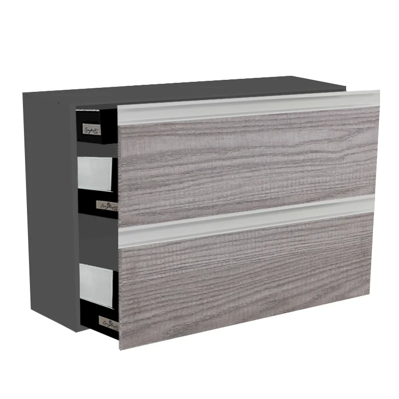 Gabinete Color 16mm M90 70X90X60 2 Cajones + 1 Cajón Interno Puerta Cuadro Color 19mm LX - Image 2