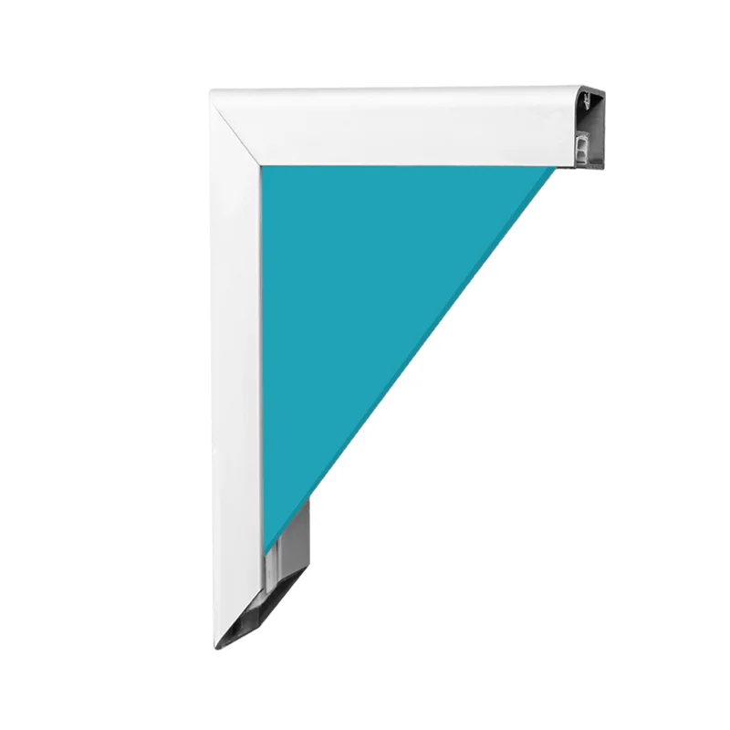 Perfil de Aluminio Vitrina Cuadro Chico Plata Mate Tira de 3ml