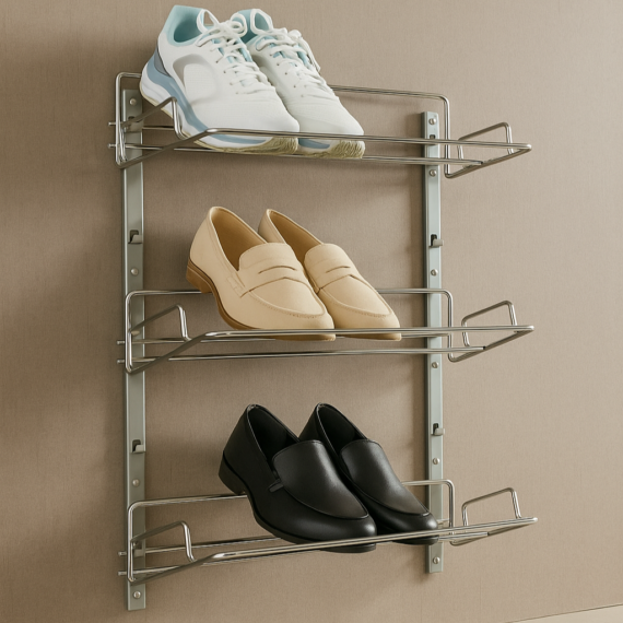 Zapatera Conforti Cromo Brillo 3 Niveles